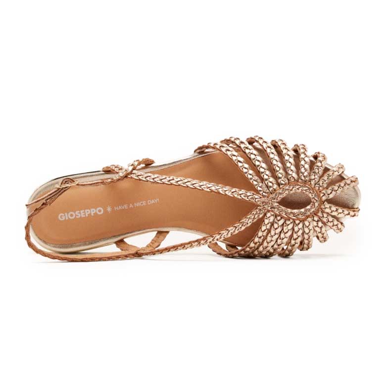 Gioseppo 75440 HINGHAM  sandalo in pelle intrecciata Platino