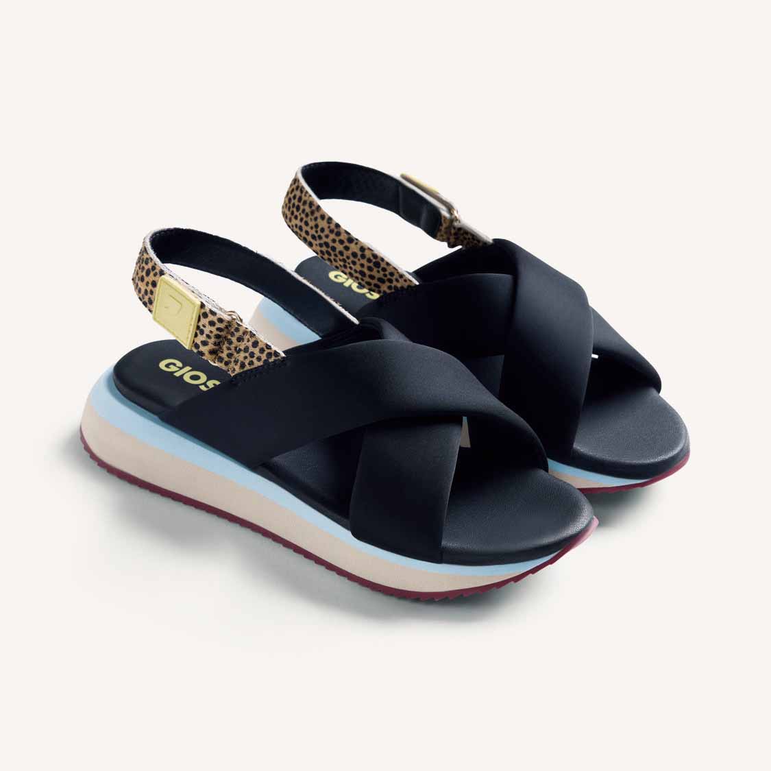 Gioseppo 78085 TALISAY sportivi pelle stampa animalier Nero