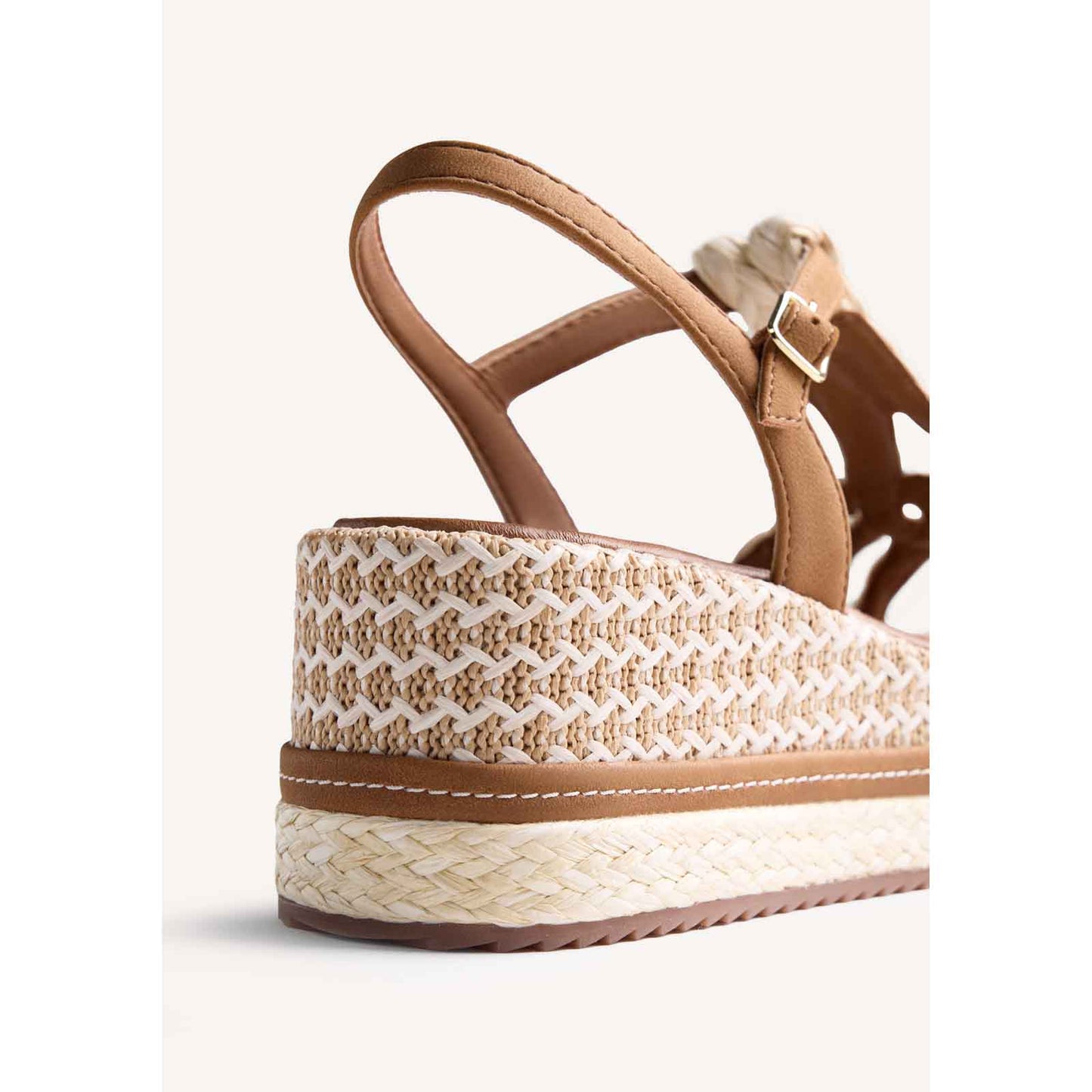 Gioseppo sandali zeppa in rafia 78112 HARCOURT Marrone