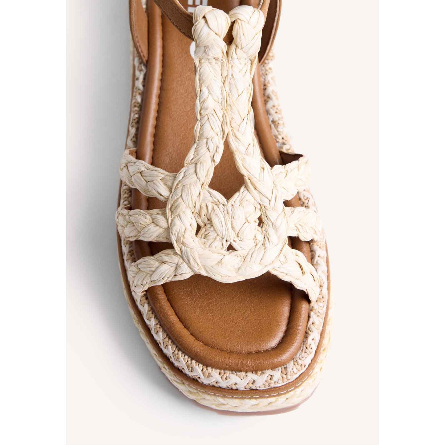 Gioseppo sandali zeppa in rafia 78112 HARCOURT Marrone