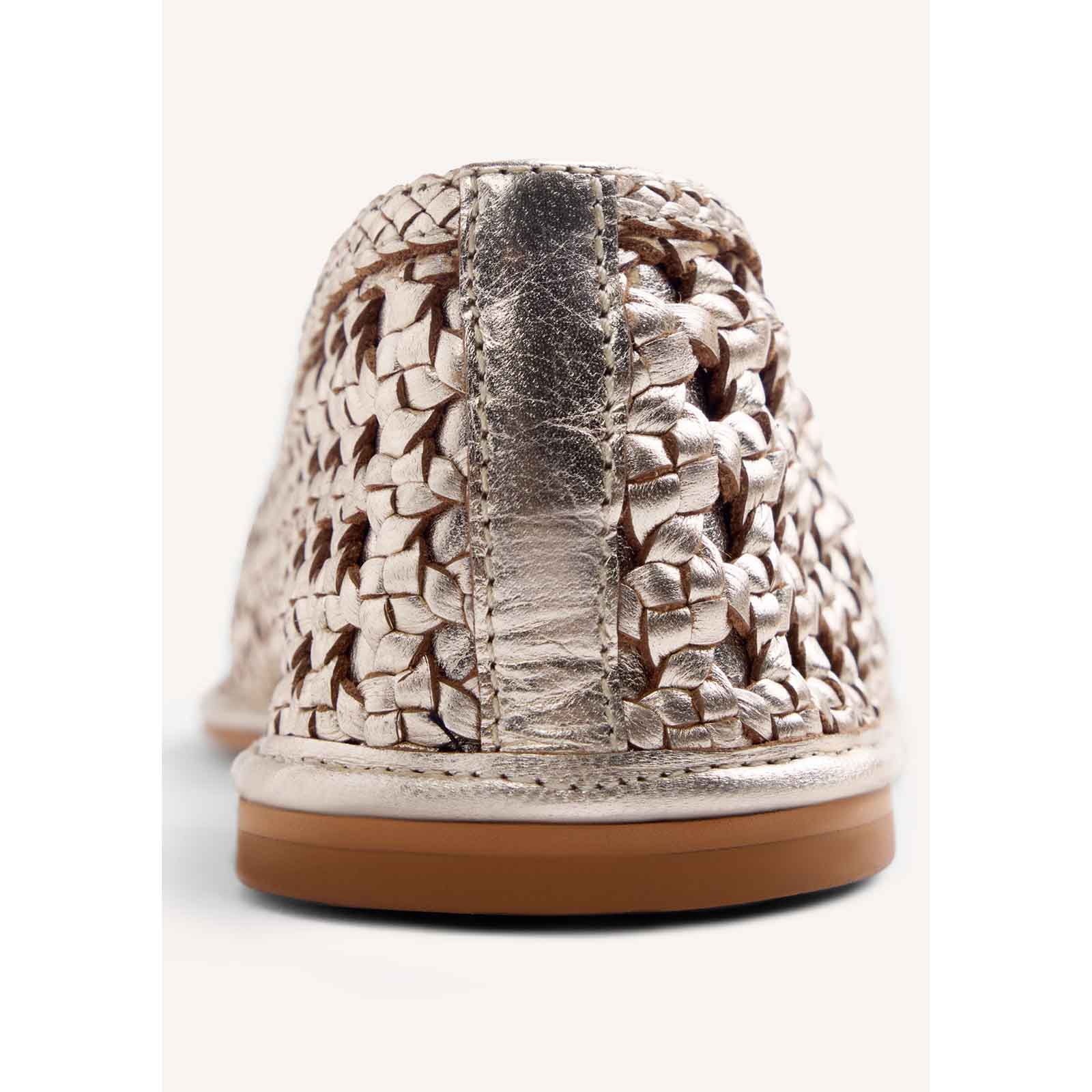 Gioseppo ballerine in pelle intrecciata 78242 EMBEYA Platino