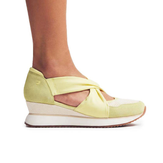 Gioseppo Sneakers aperte con zeppa e pelle e reteTUHELJ Giallo