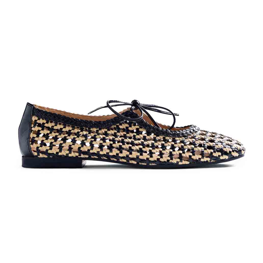 Gioseppo ballerine 79106 WORDEN in pelle intrecciate Nero