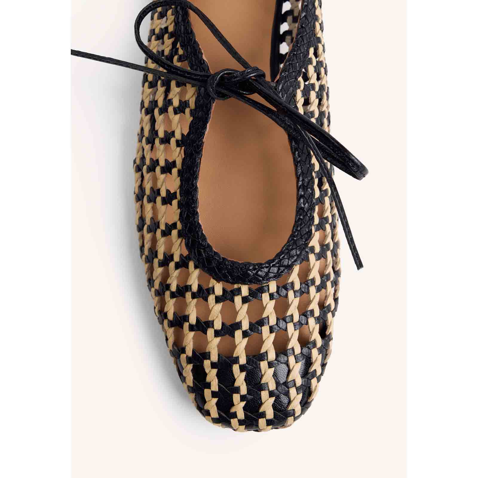 Gioseppo ballerine 79106 WORDEN in pelle intrecciate Nero