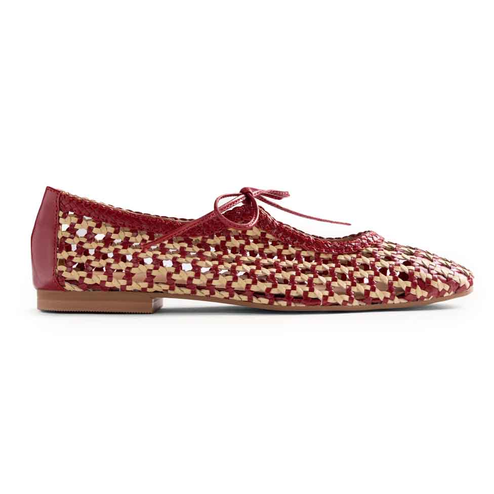 Gioseppo ballerine in pelle intrecciata  79106 WORDEN Rosso