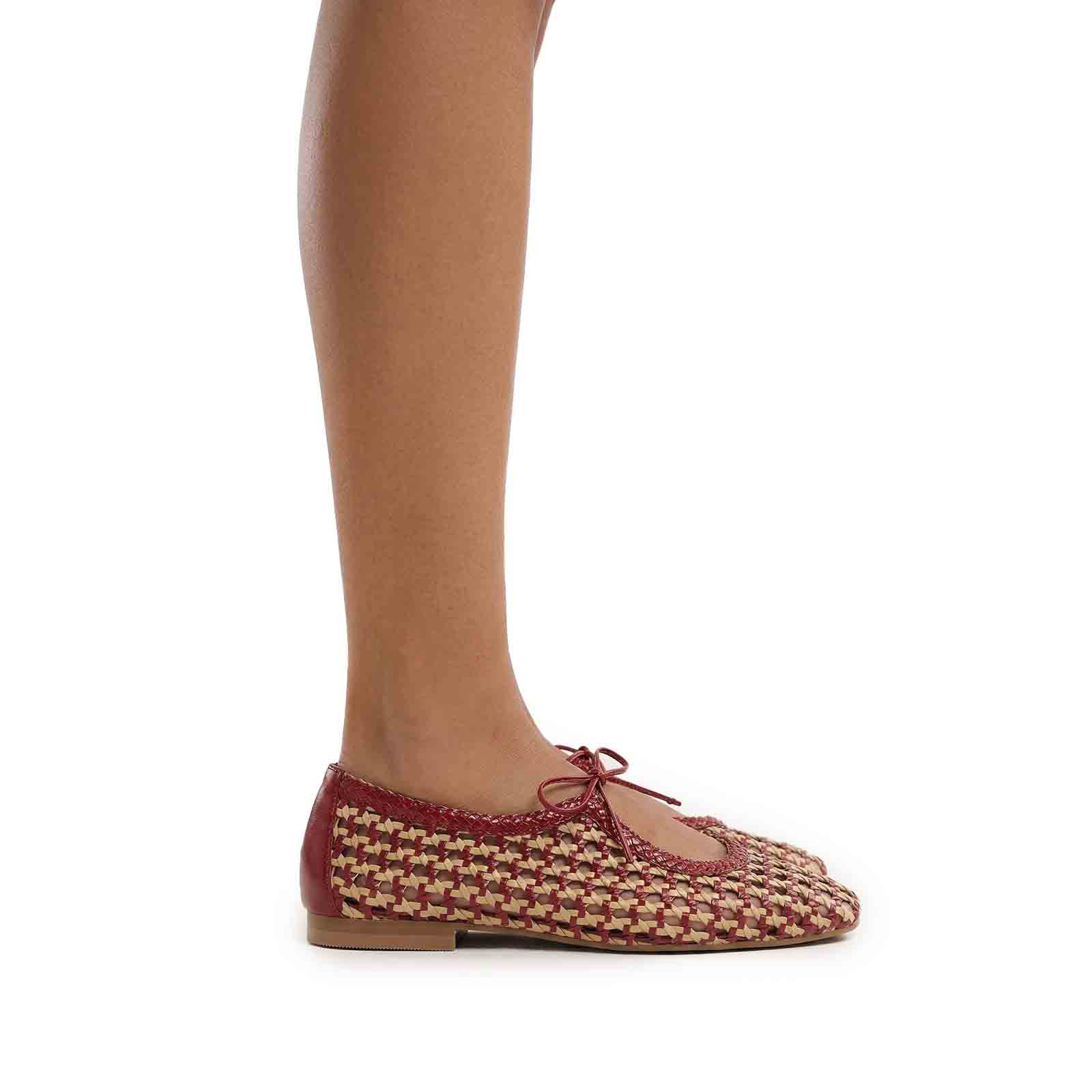 Gioseppo ballerine in pelle intrecciata  79106 WORDEN Rosso