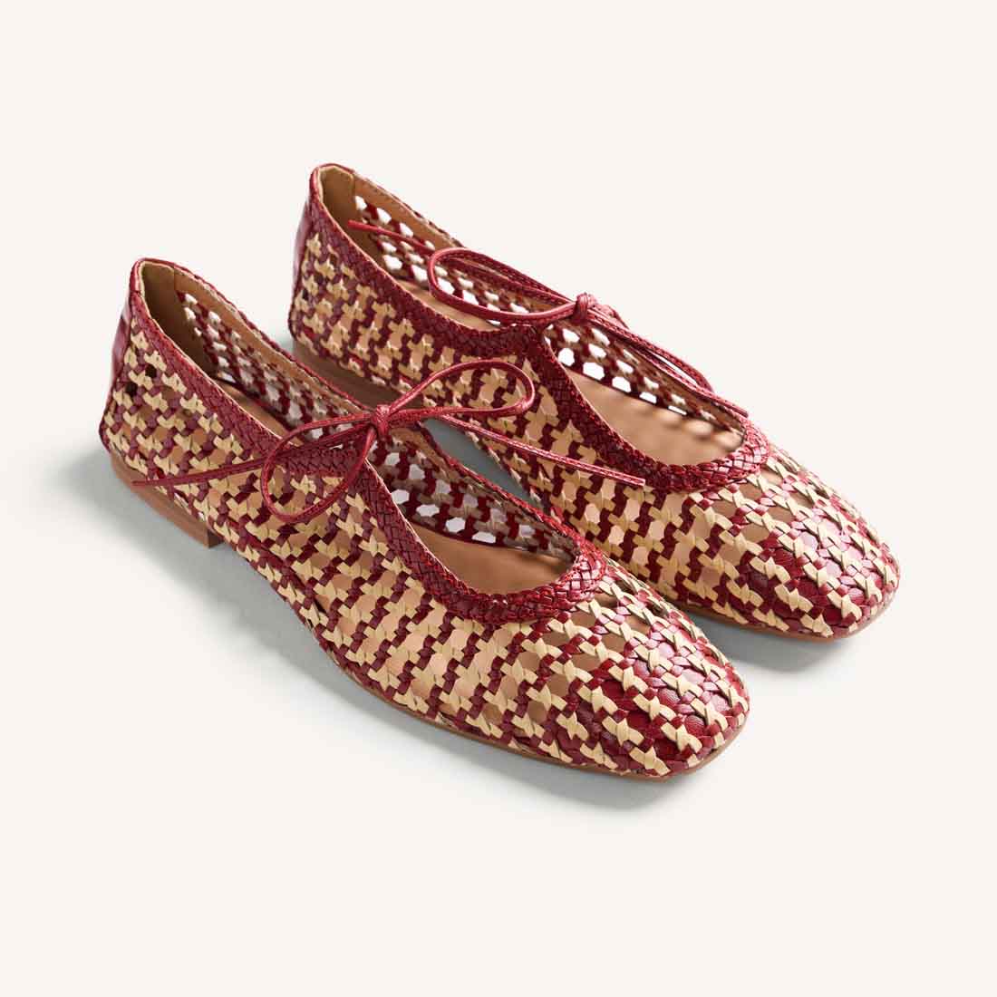Gioseppo ballerine in pelle intrecciata  79106 WORDEN Rosso