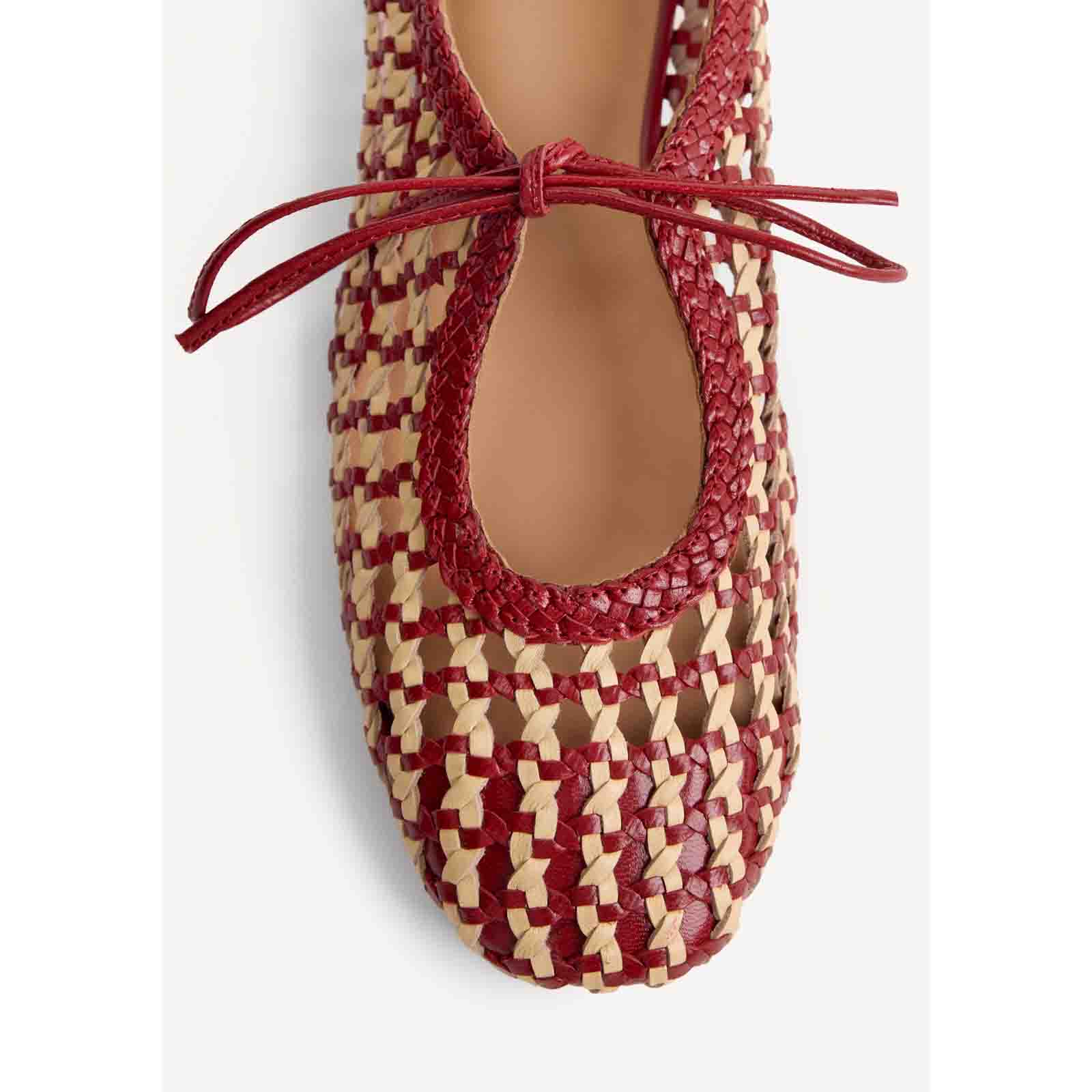 Gioseppo ballerine in pelle intrecciata  79106 WORDEN Rosso