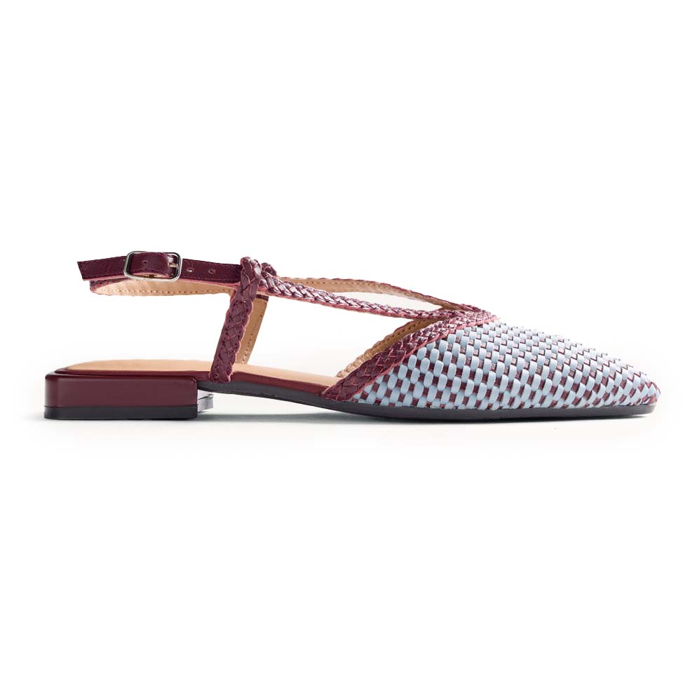 Gioseppo ballerine in pelle intrecciata 79270 TECUMSEH Blu