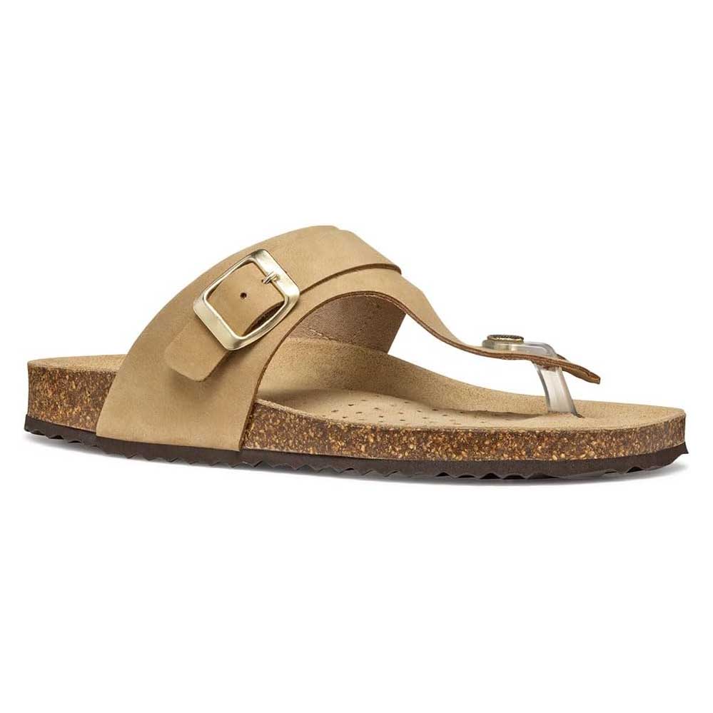 Geox infradito in pelle D BRIONIA Taupe