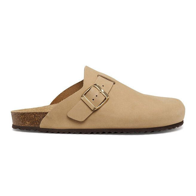 Geox D BRIONIA pantofola in pelle Taupe