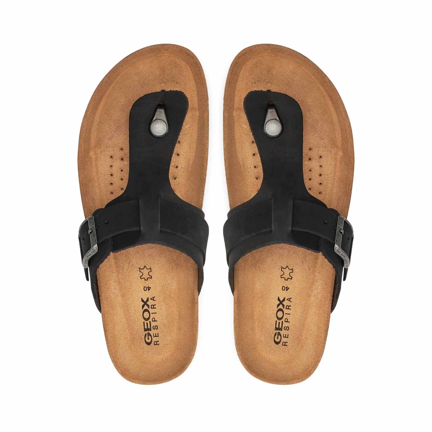 Geox infradito in pelle GHITA Nero
