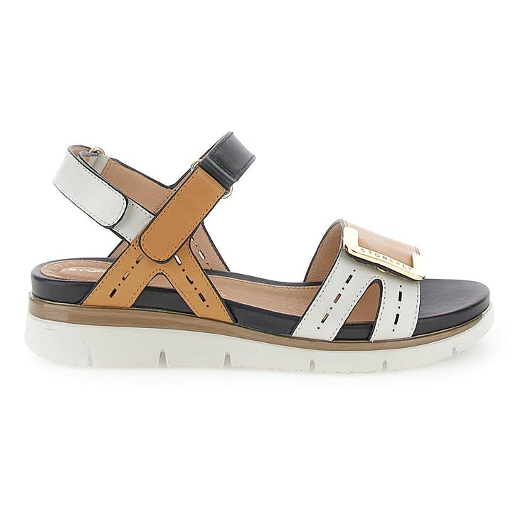 Stonefly ELODY 24 in pelle Bianco Marrone