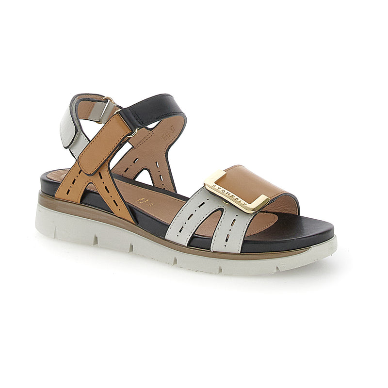 Stonefly ELODY 24 in pelle Bianco Marrone