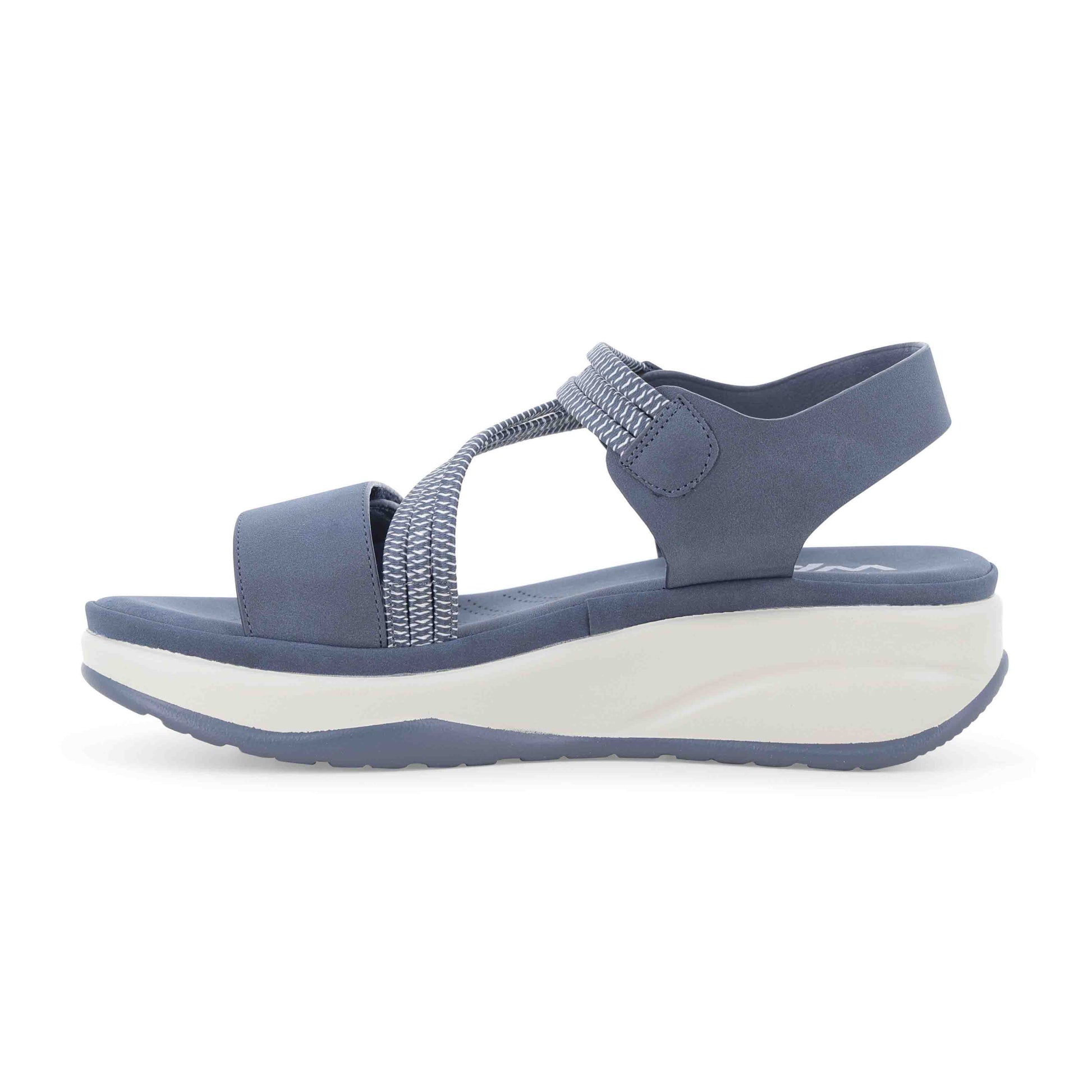 MellusoSandalo in tessuto scamosciato con velcro regolabile blu navy 094103