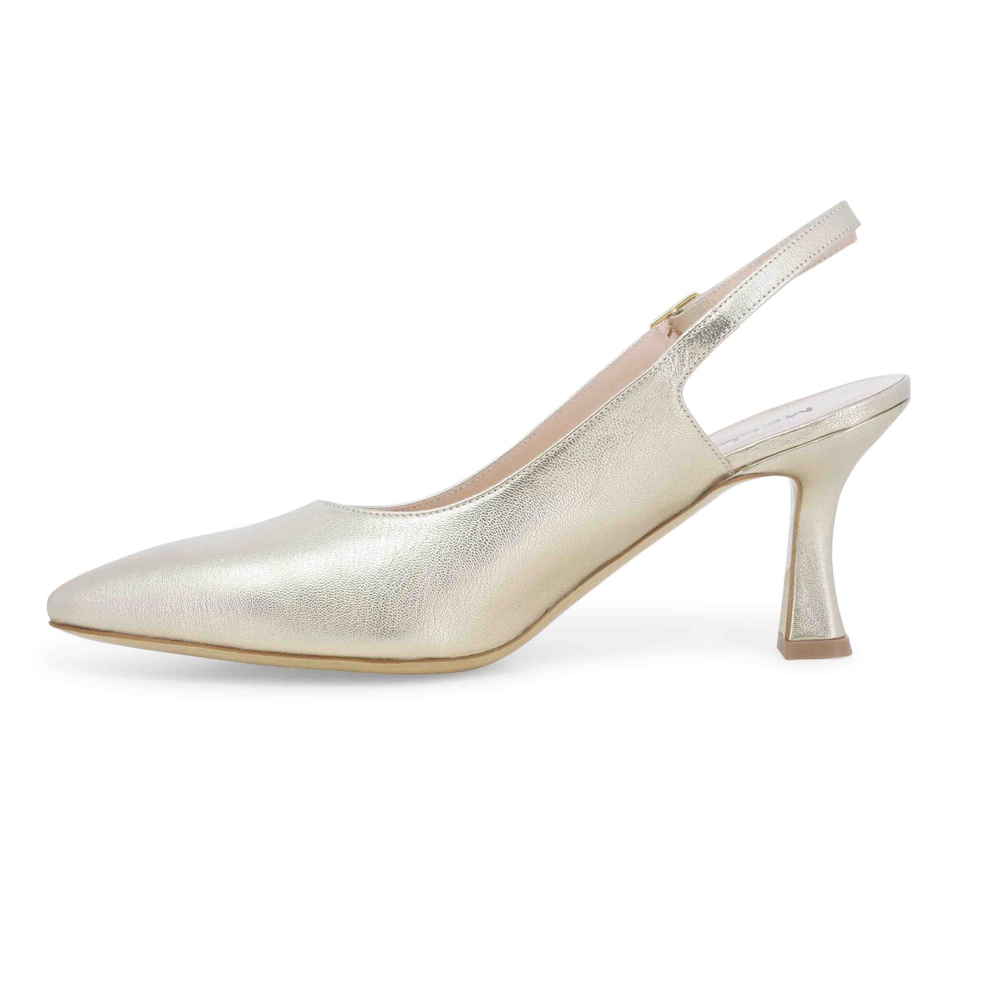 Melluso slingback tacco 70 in pelle  D165Q Wash Platino