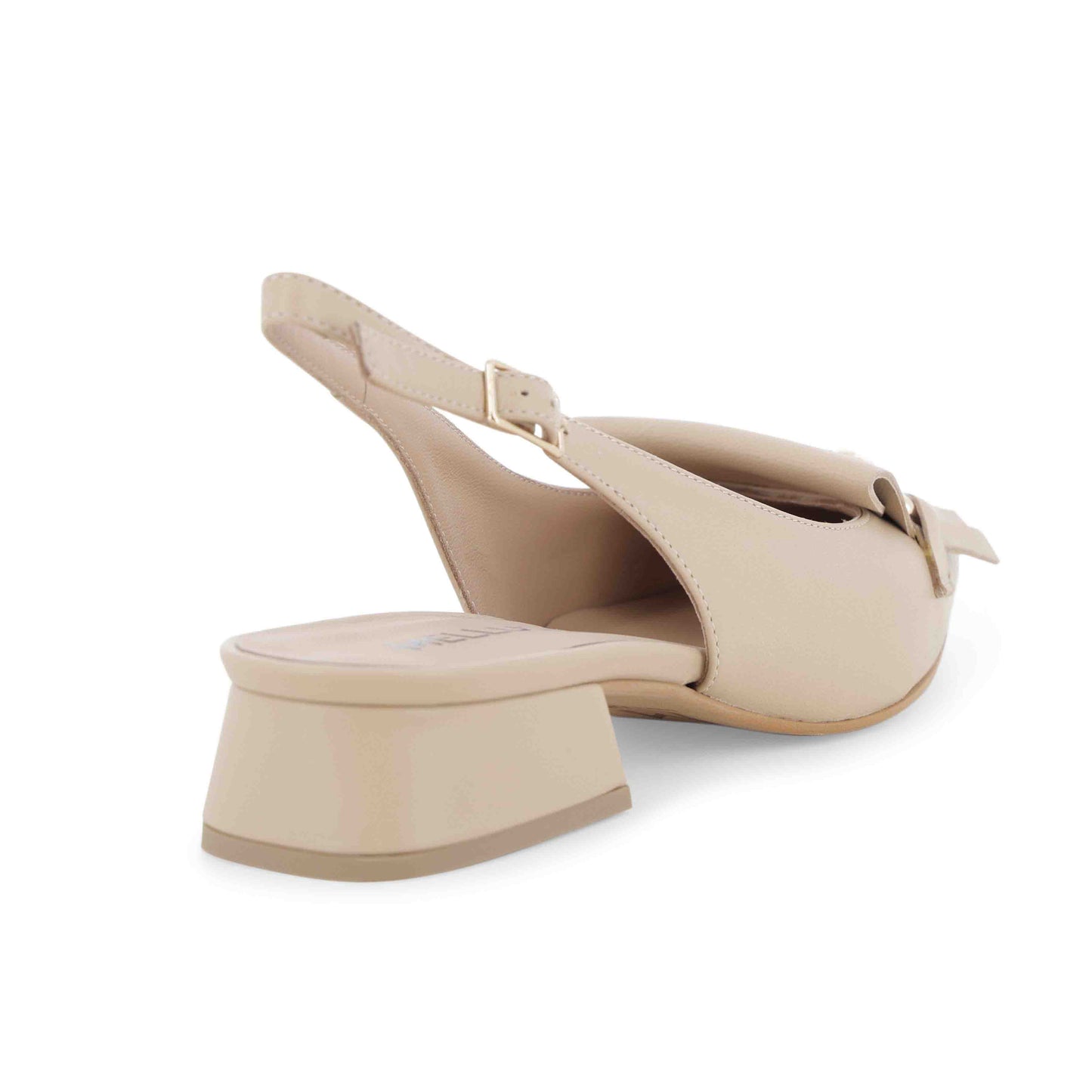 Melluso slingback tacco 30 con frange V708 Nappetta Fondotinta