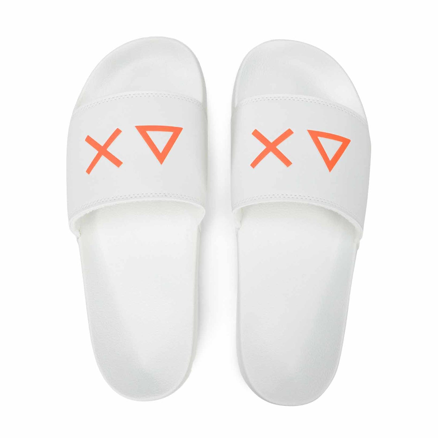 X36110 SLIPPERS LOGO BIANCO