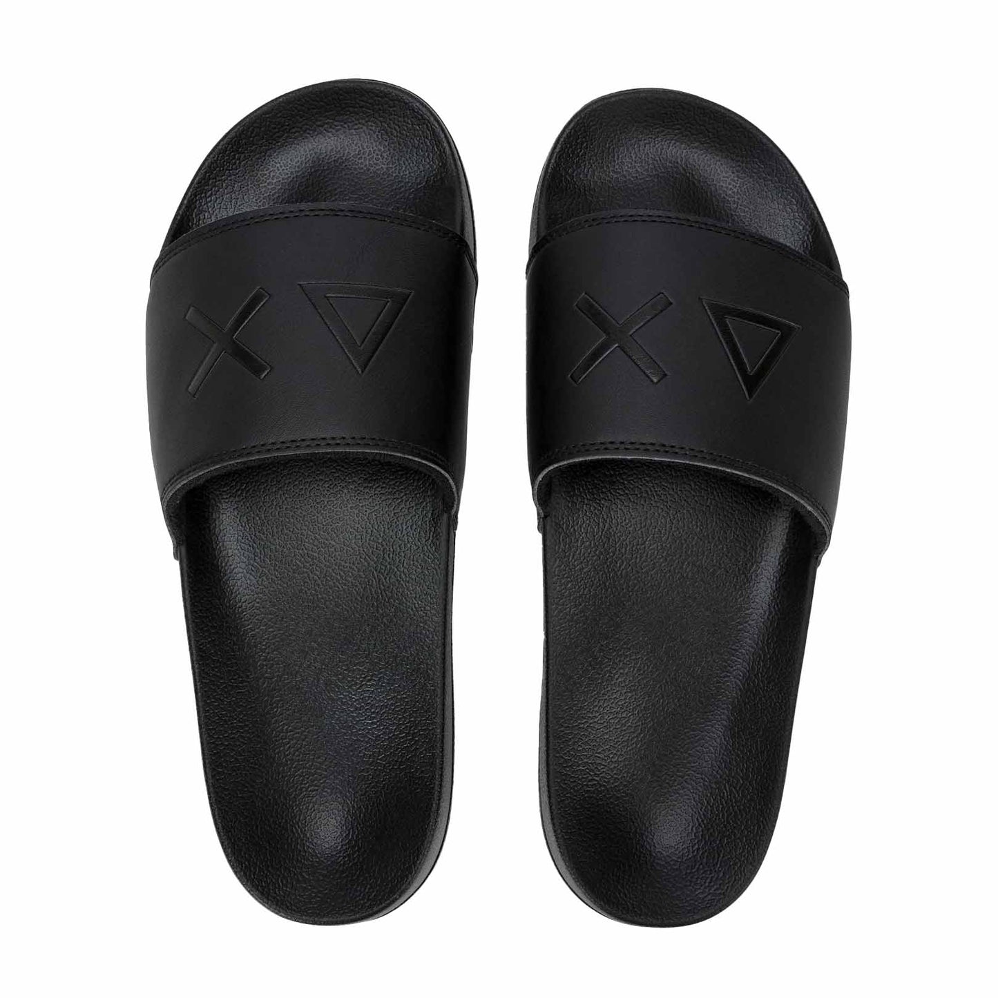 X36110 SLIPPERS LOGO NERO