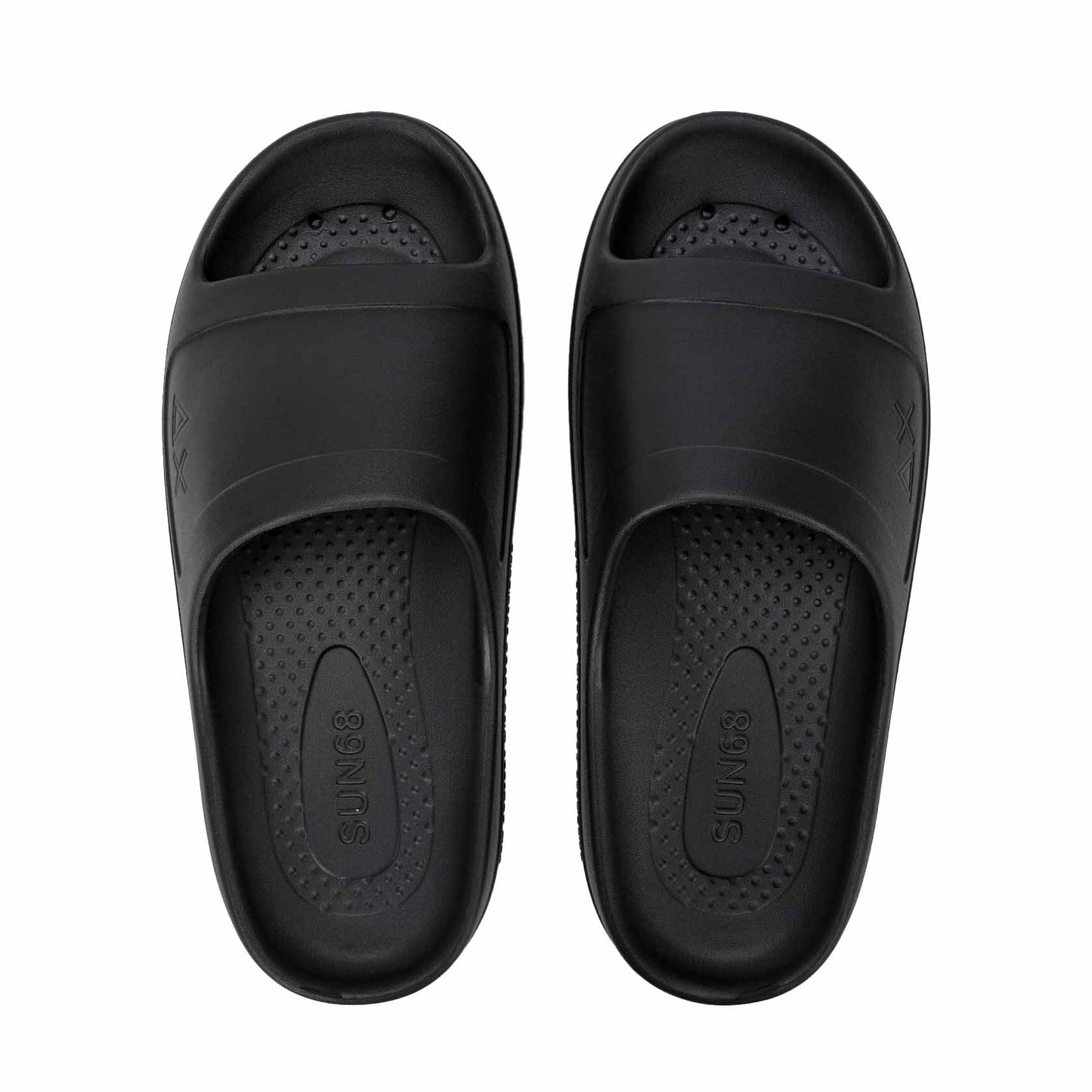 X36112 SLIPPERS MONOBLOCK LOGO NERO