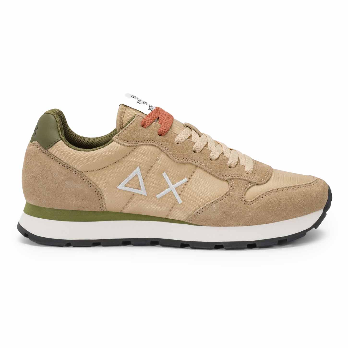 Sun68 Sneaker Tom in nylon e suede beige