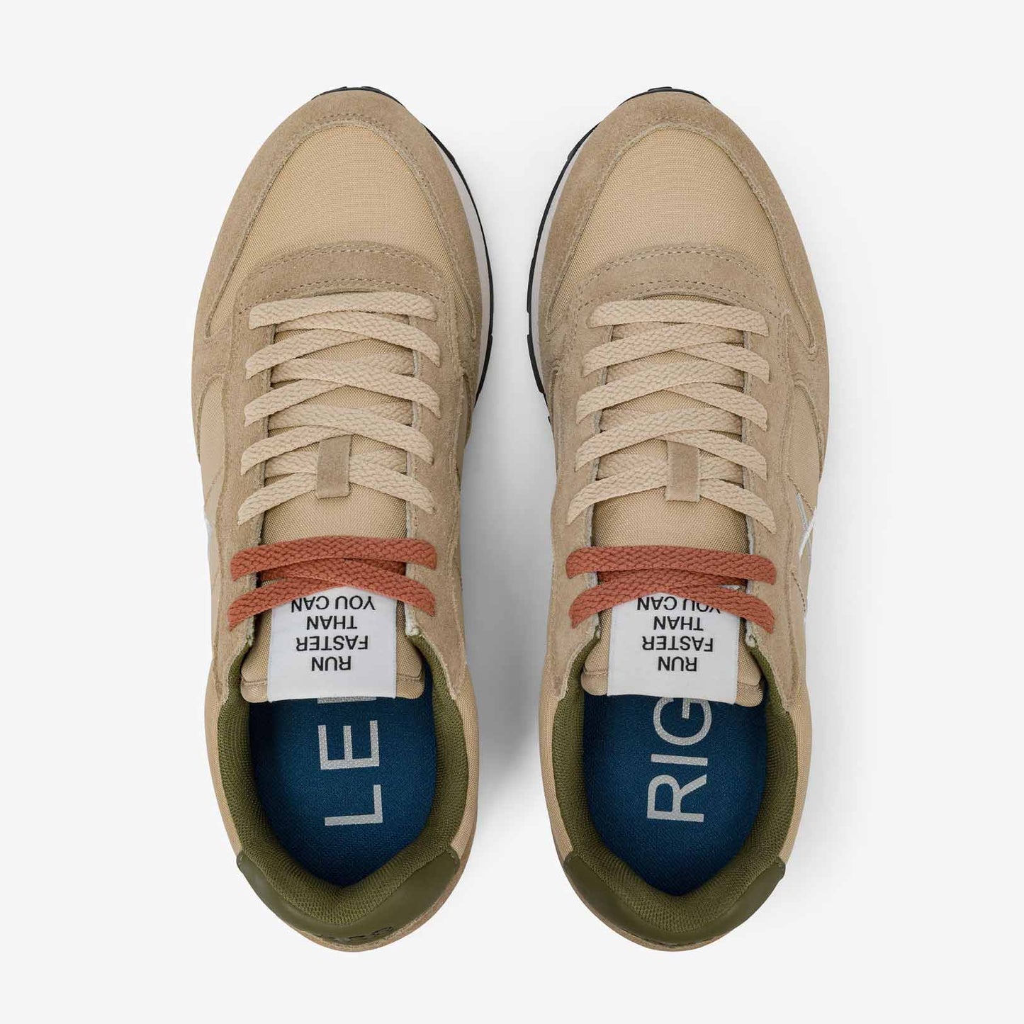Sun68 Sneaker Tom in nylon e suede beige