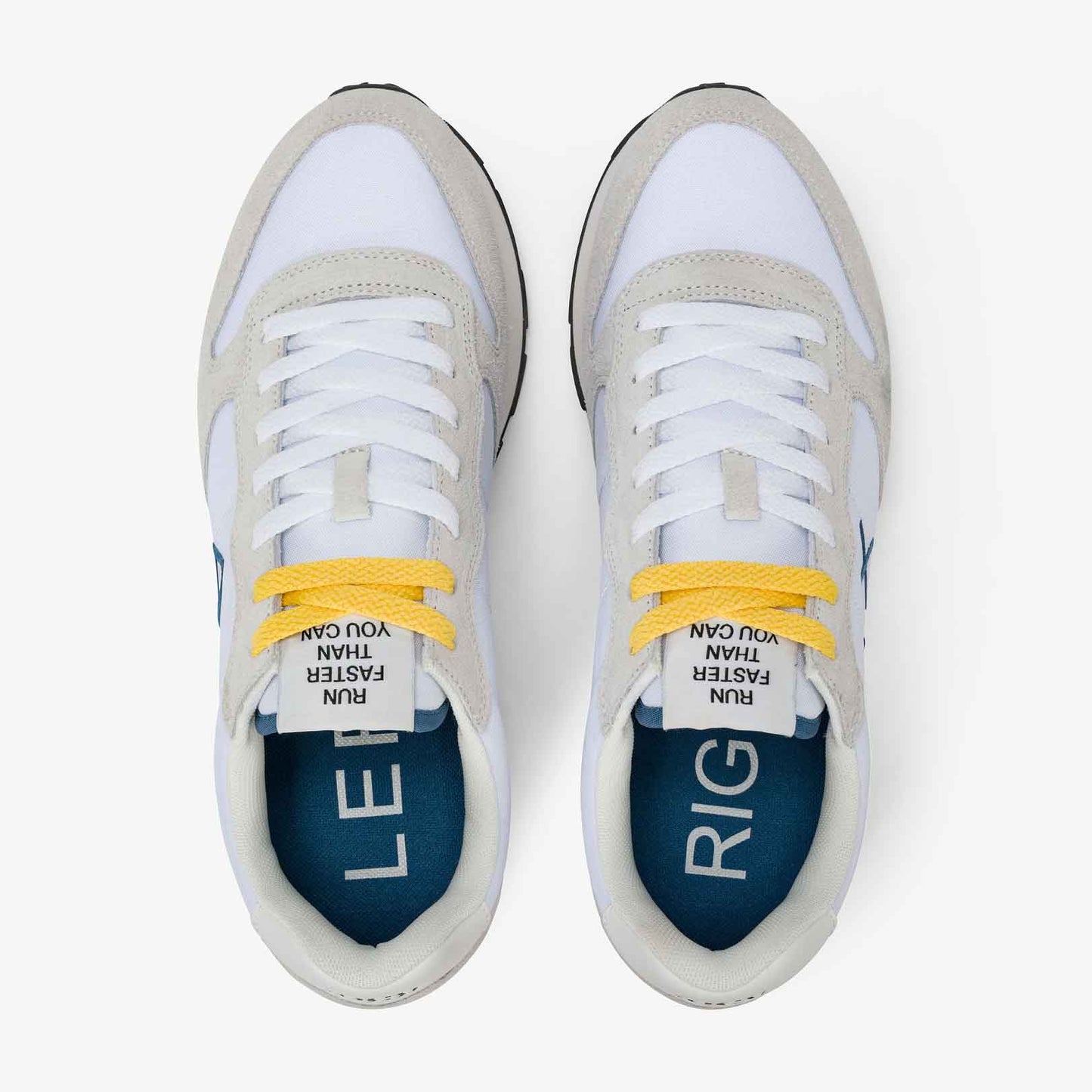 Sun68 Sneaker Tom in nylon e suede bianco