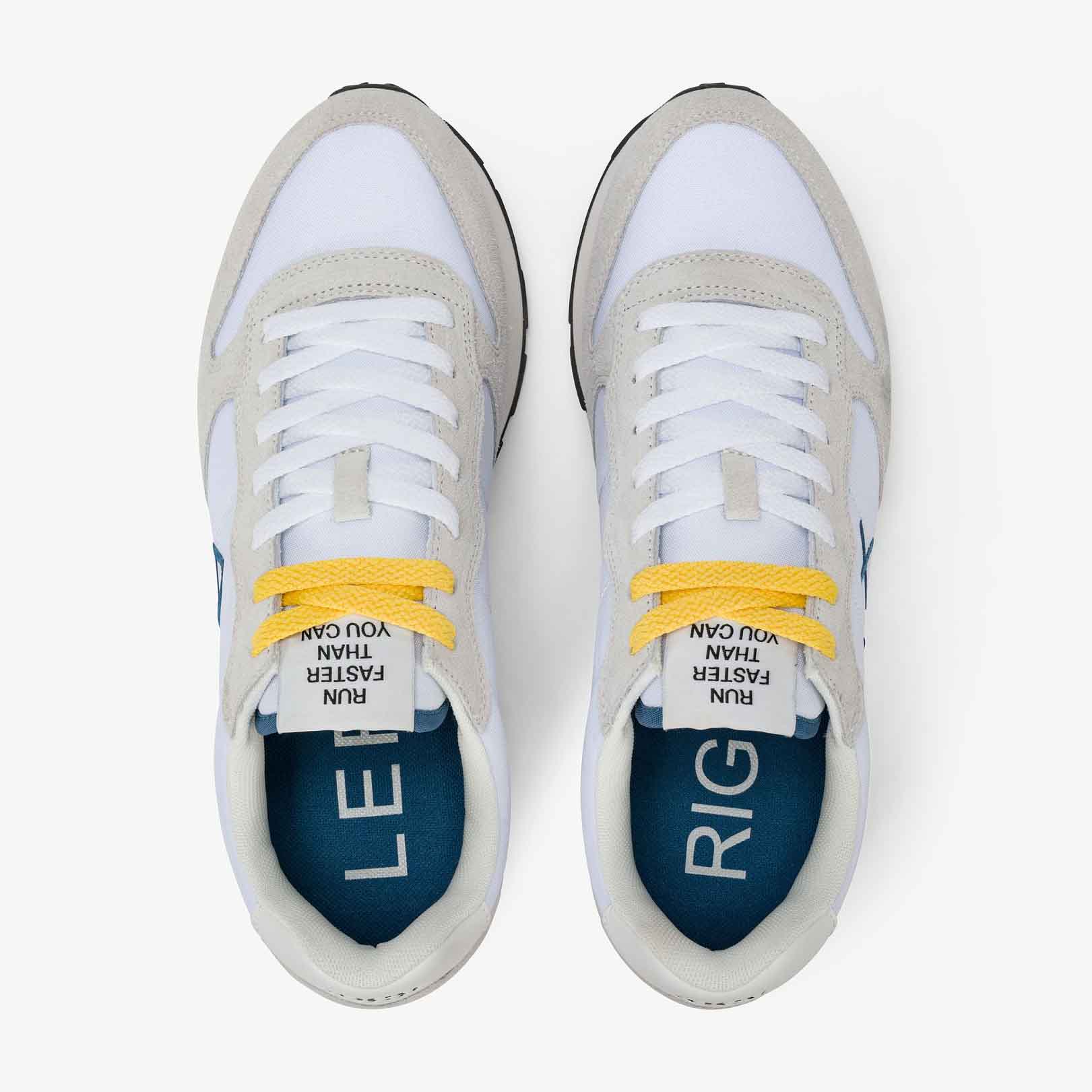 Sun68 Sneaker Tom in nylon e suede bianco