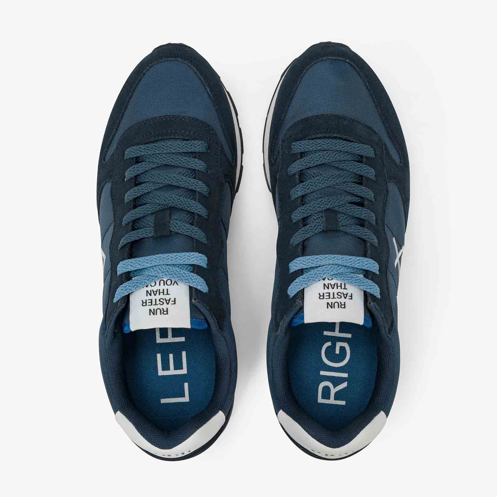 Sun68 Sneaker Tom in nylon e suede blu navy