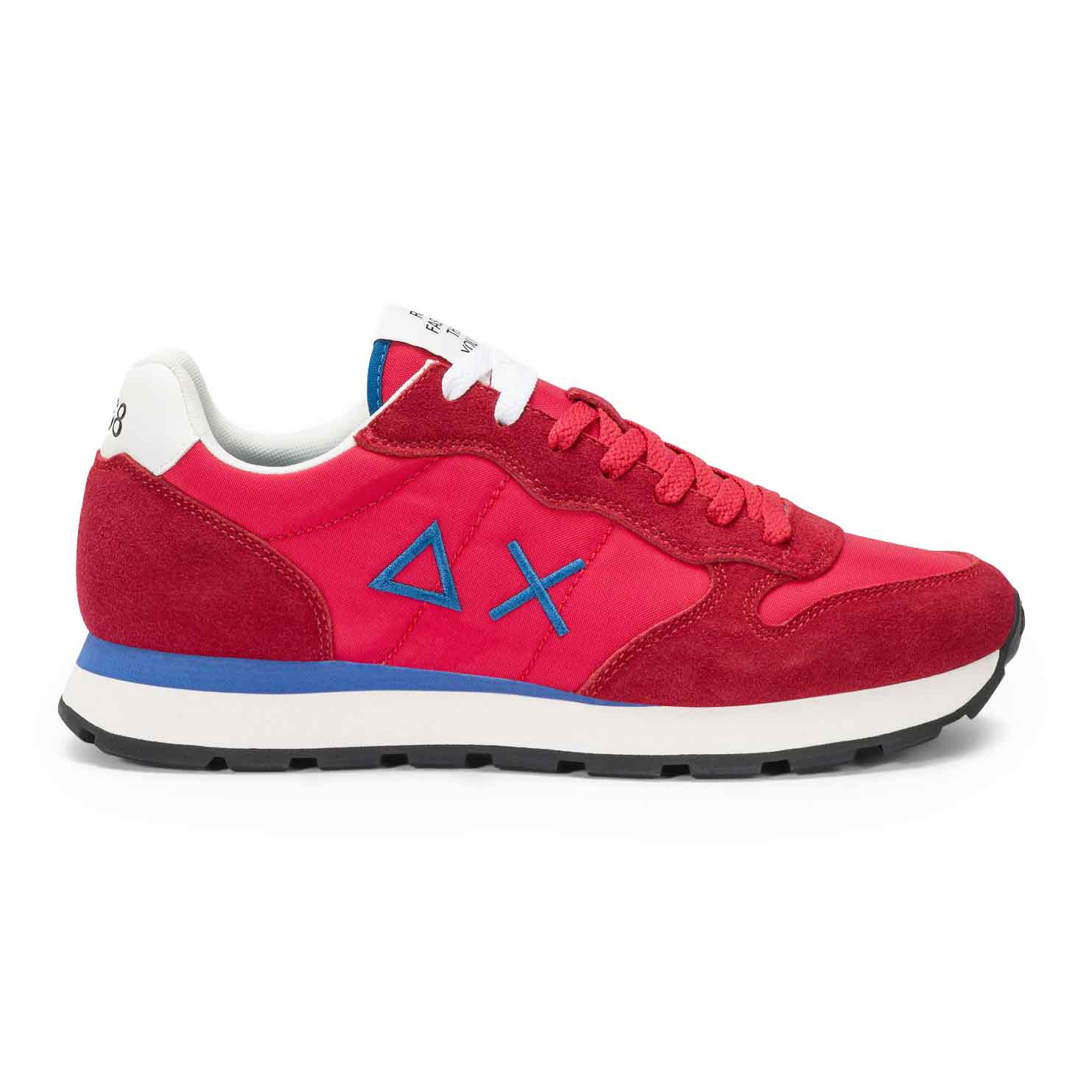 Sun68 Sneaker Tom in nylon e suede rosso