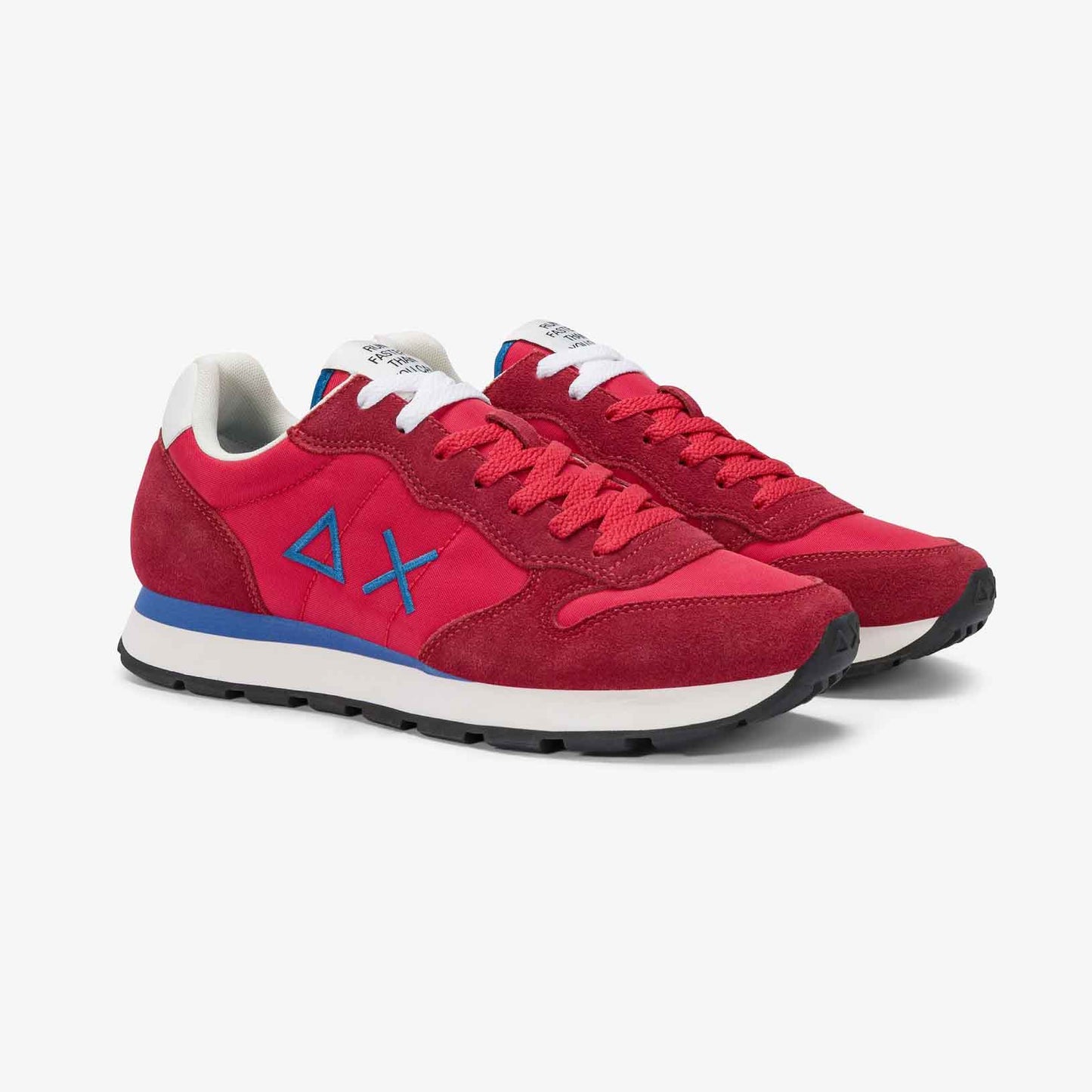 Sun68 Sneaker Tom in nylon e suede rosso
