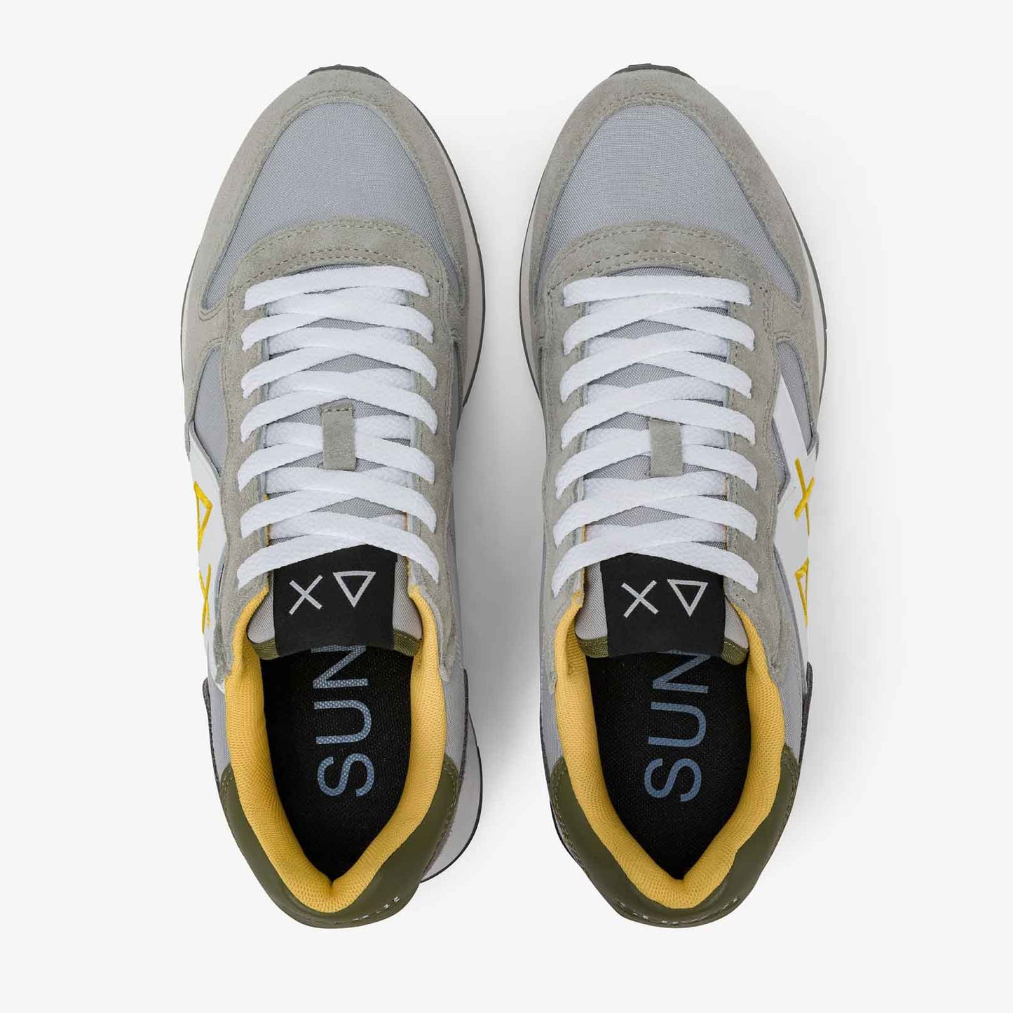 Sun68 Sneaker Jaki 2.0 Solid in nylon e suede grigio chiaro