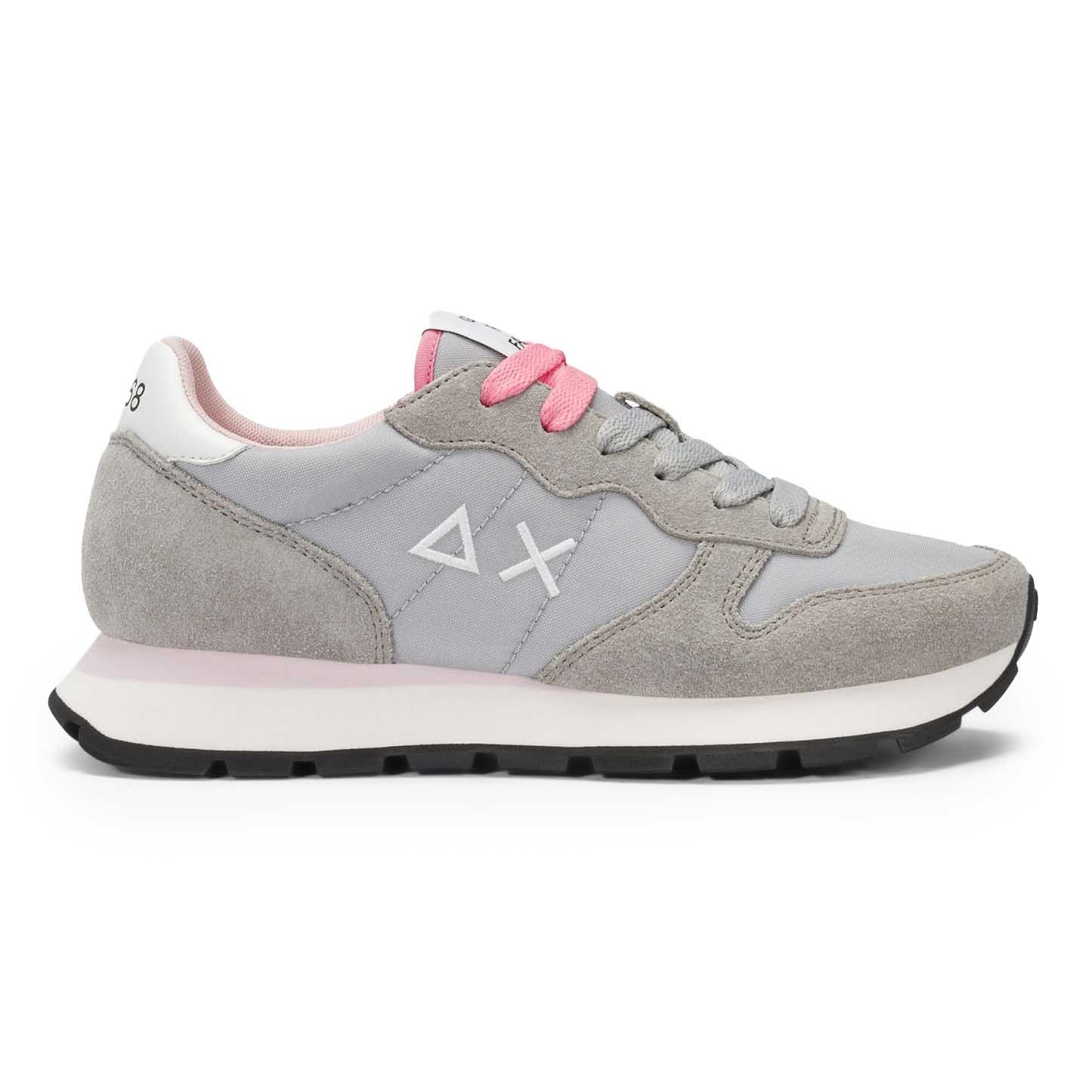 Sun68 Sneaker Ally Solid in suede e nylon grigio chiaro