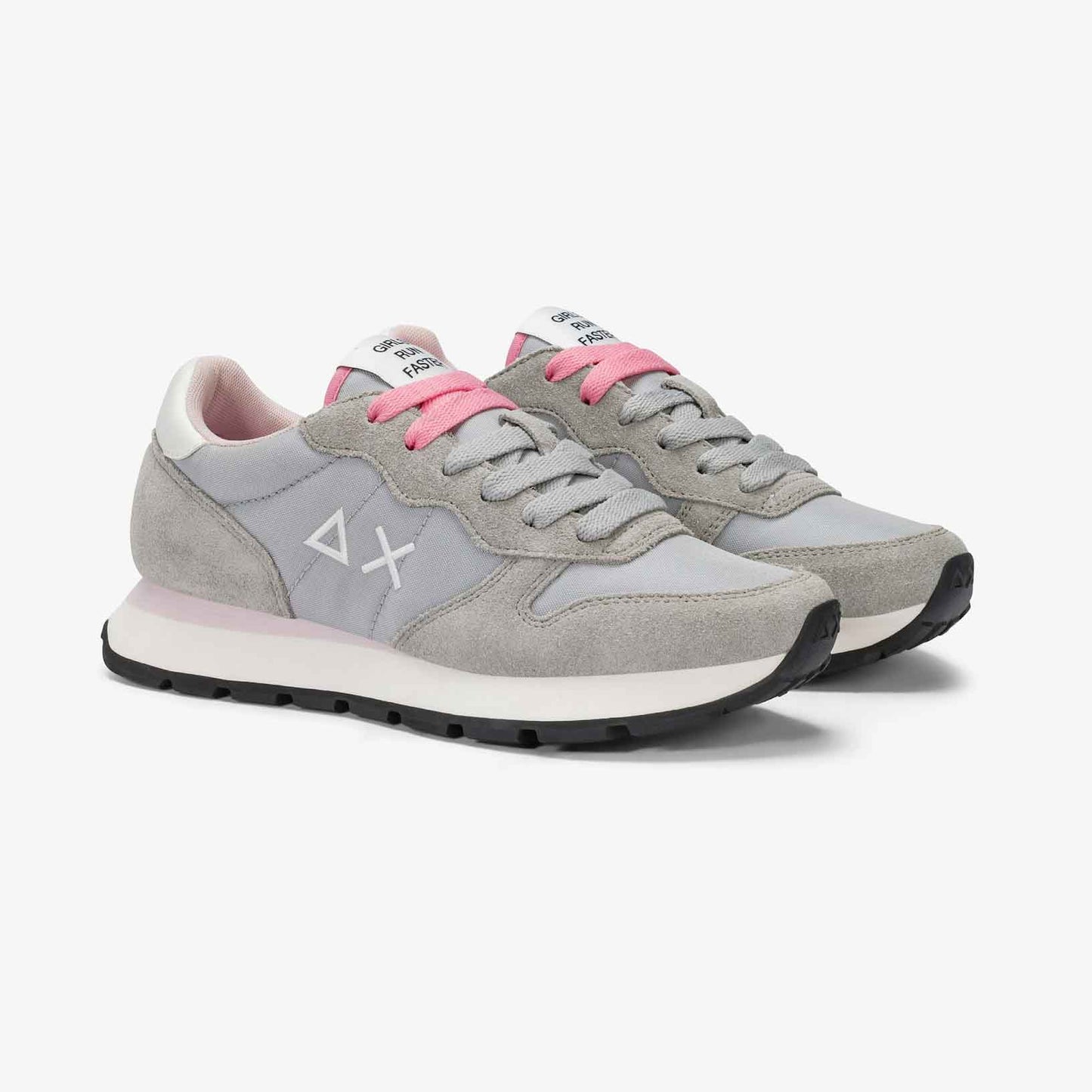 Sun68 Sneaker Ally Solid in suede e nylon grigio chiaro