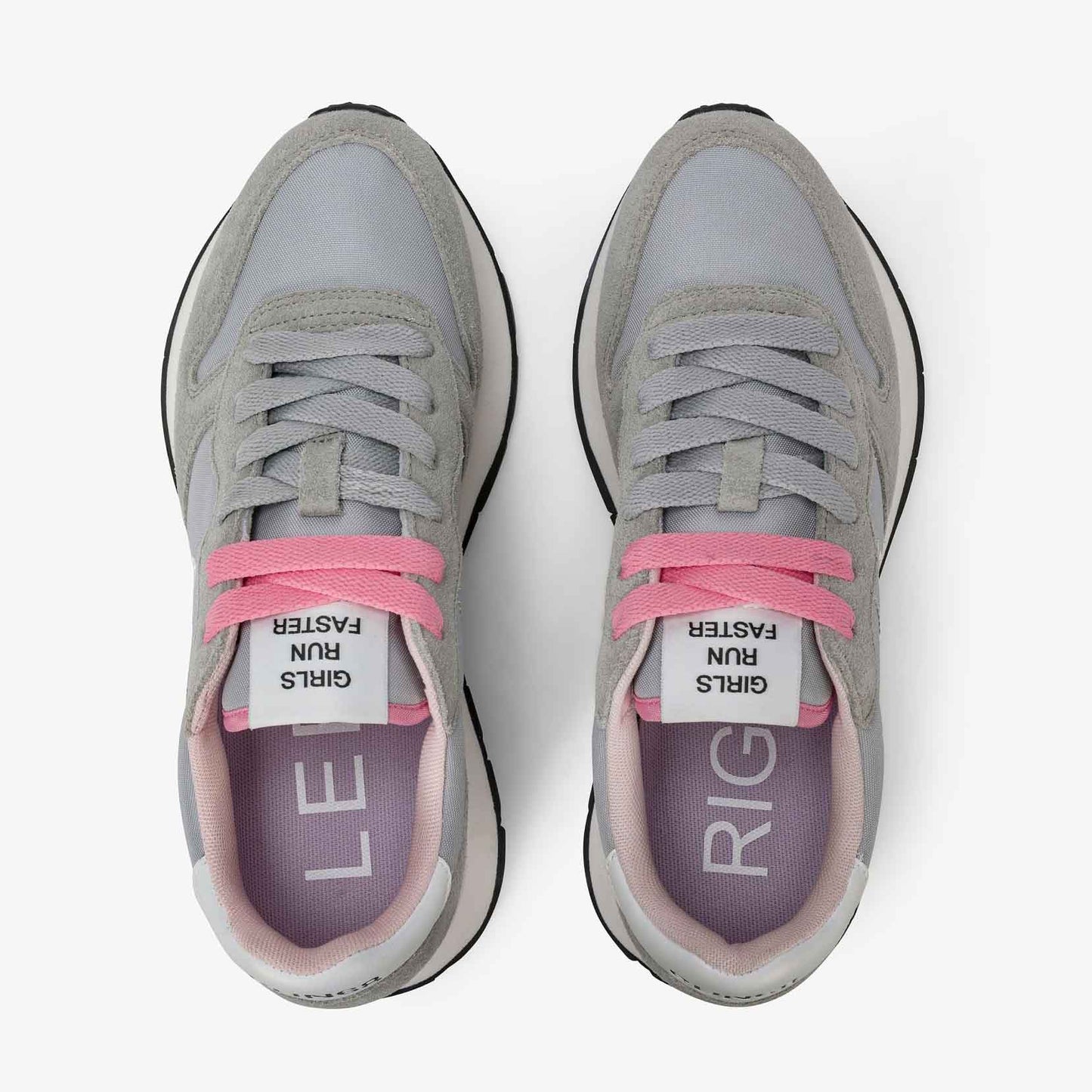 Sun68 Sneaker Ally Solid in suede e nylon grigio chiaro