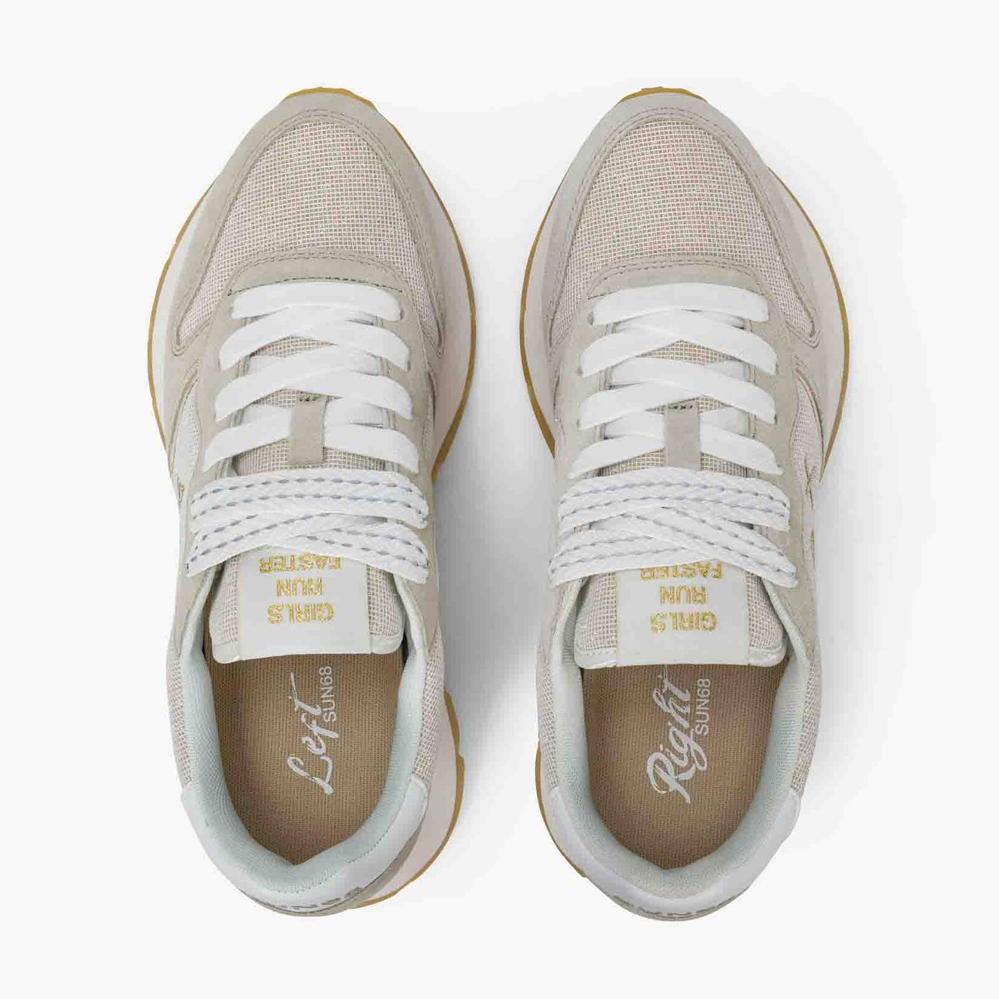 Sun68 Sneaker Ally Glitter in suede e lurex oro