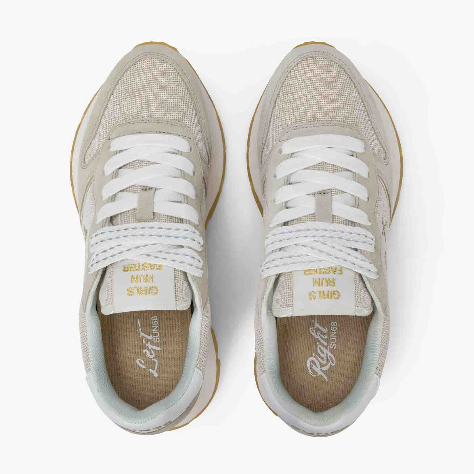 Sun68 Sneaker Ally Glitter in suede e lurex oro