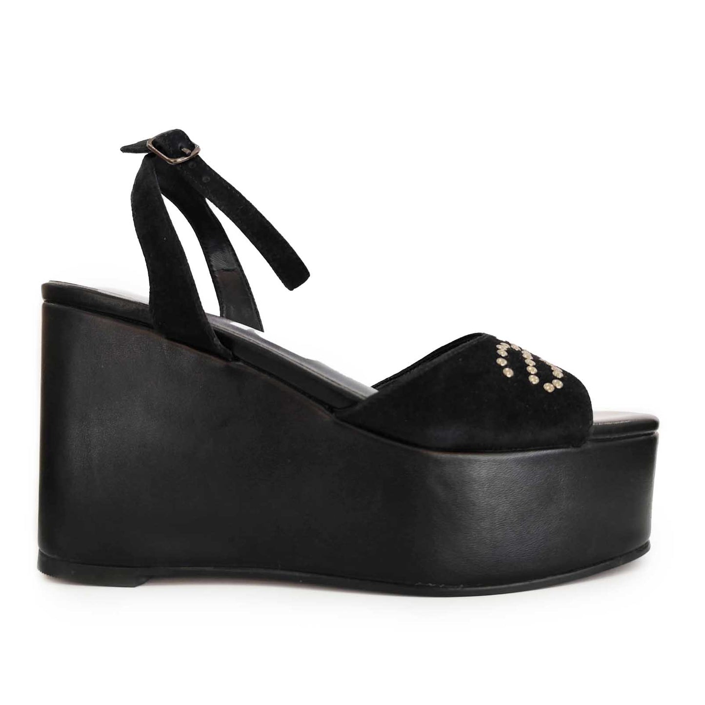 4US Paciotti sandali zeppe Black