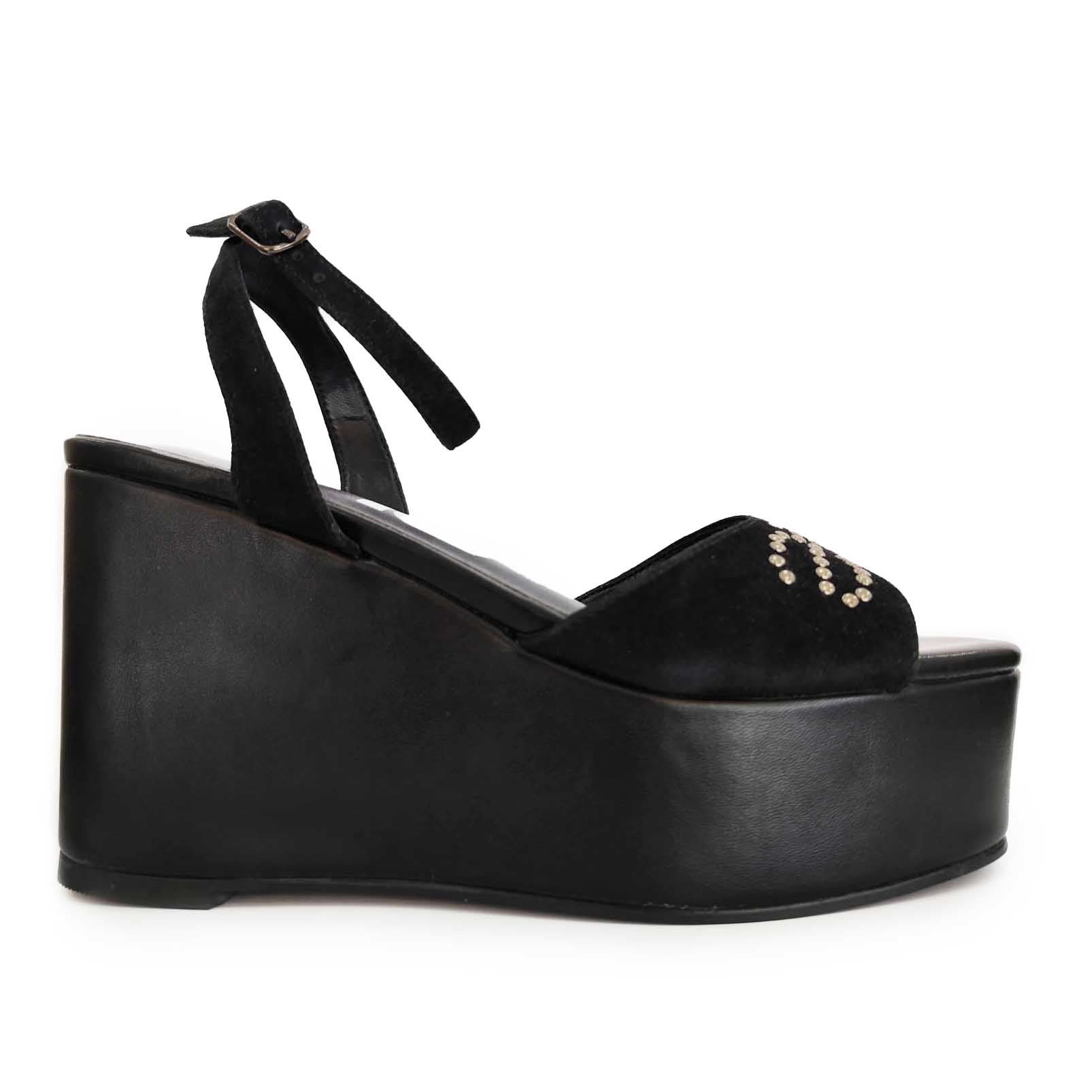 4US Paciotti sandali zeppe Black
