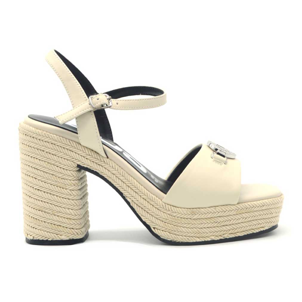 4US Paciotti sandali con tacco e zeppe Beige