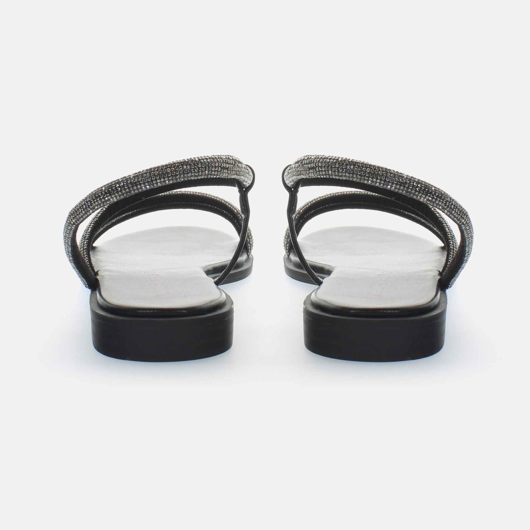 Caffenero Sandali minimal cinturino strass canna di fucile