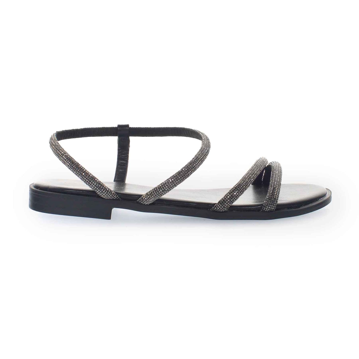 Caffenero Sandali minimal cinturino strass canna di fucile