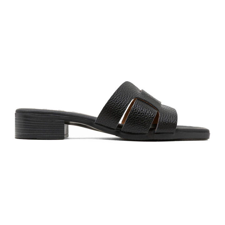 Prignani ciabatta in pelle martellata Nero