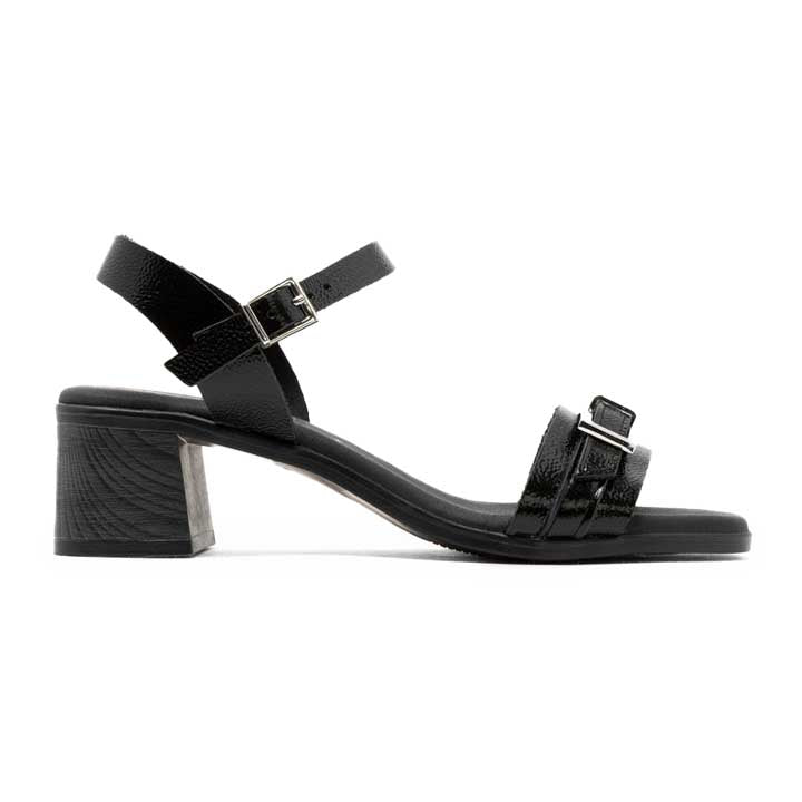 Prignani sandalo con tacco a blocco in pelle nero