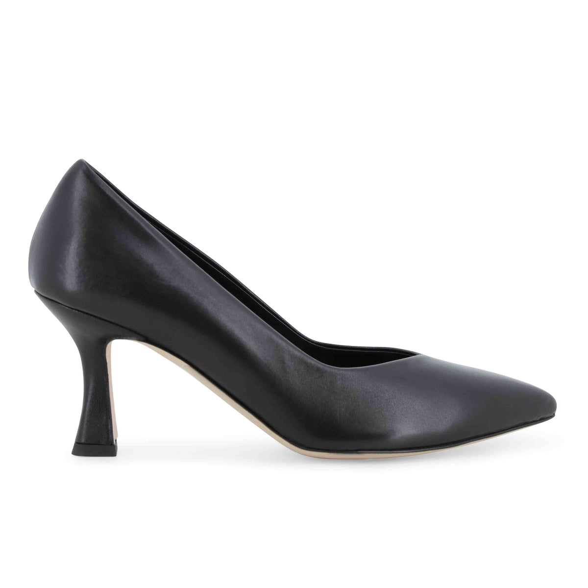 Melluso Décolleté classica a punta in pelle nera d170q