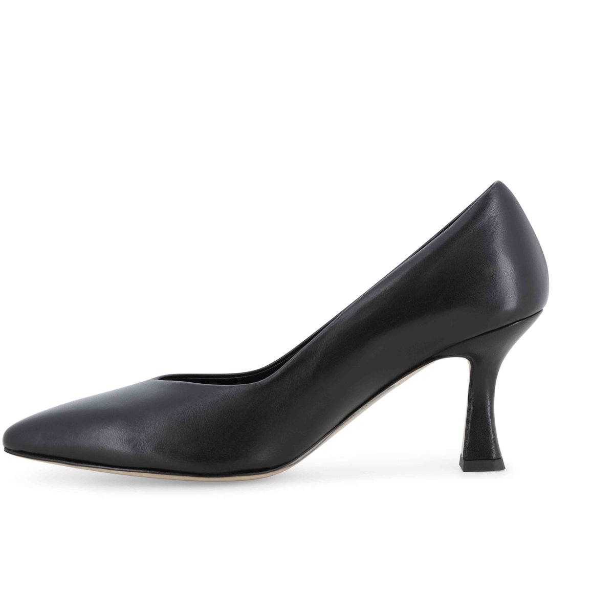 Melluso Décolleté classica a punta in pelle nera d170q