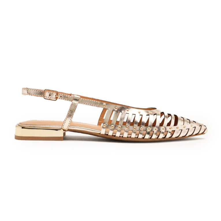 Gioseppo ballerine con borchie oro