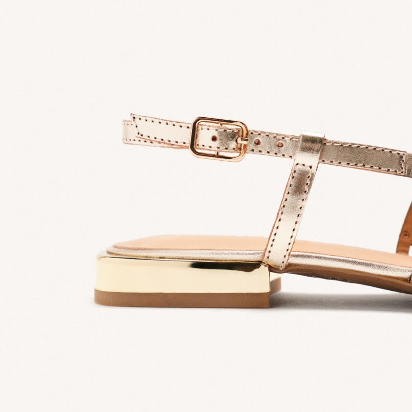 Gioseppo ballerine con borchie oro