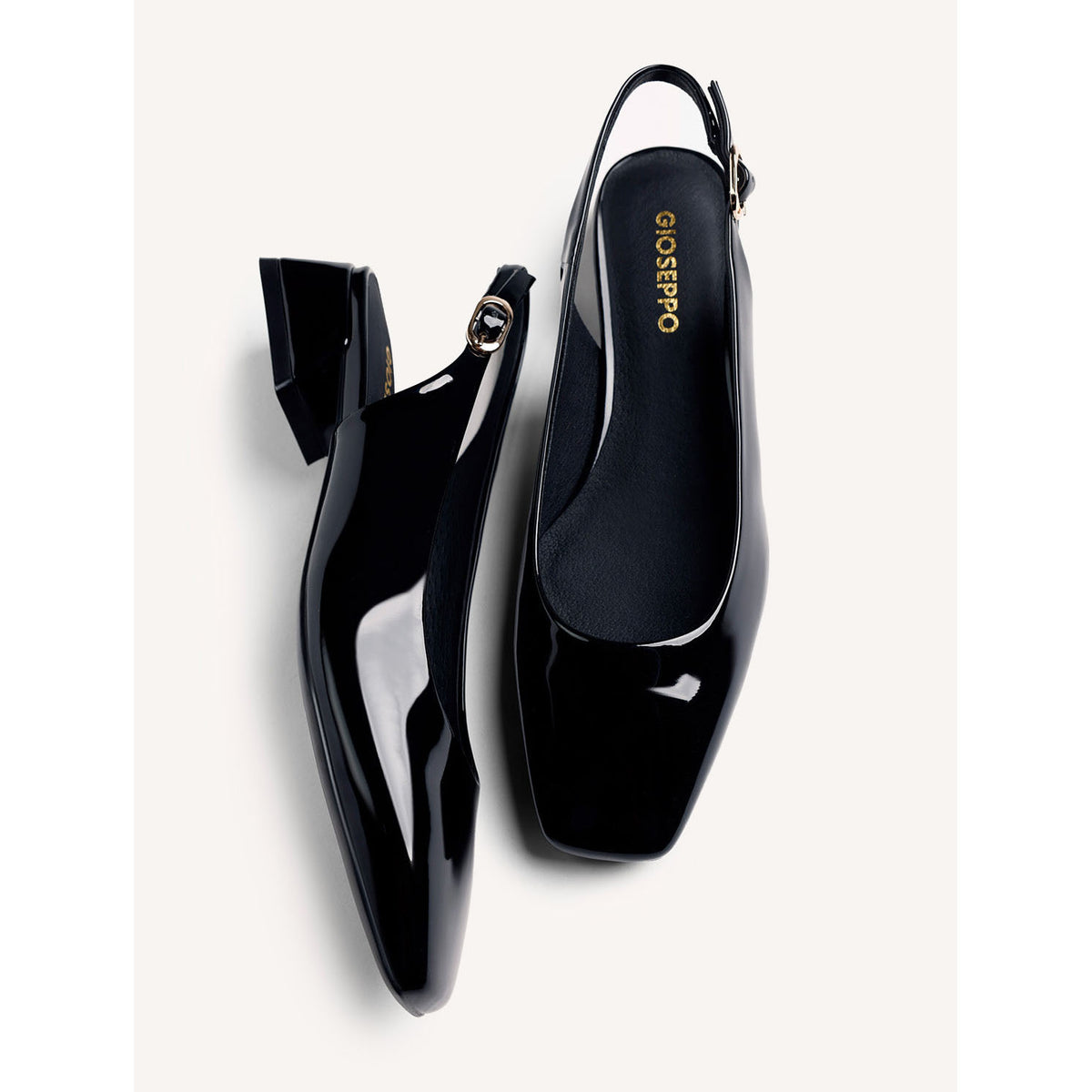 Gioseppo slingback in vernice Nero