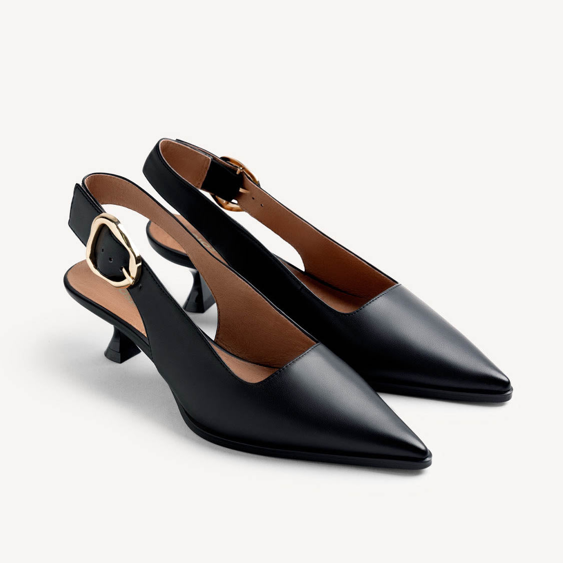 Gioseppo slingback con cinturino Nero